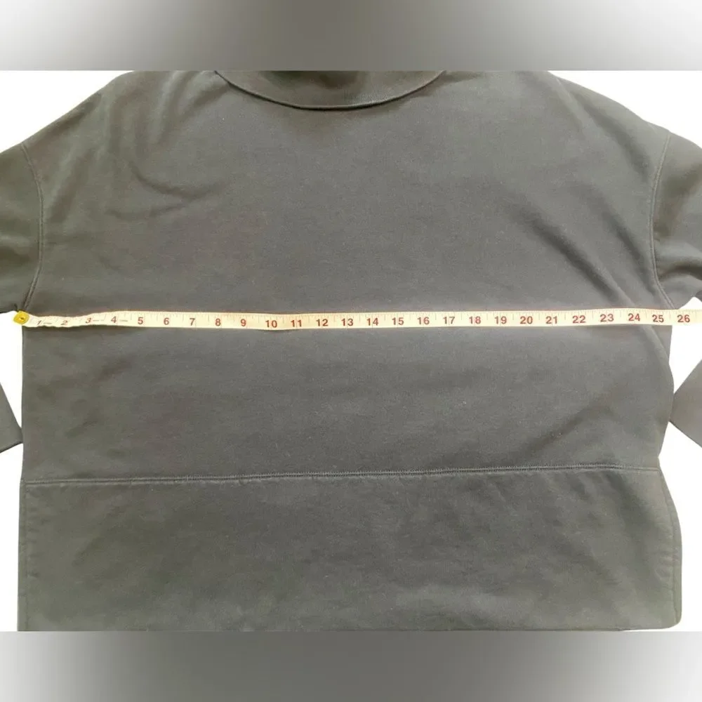 GAP Black 24/7 Split-Hem Vintage Soft Turtleneck Pullover in Size M Petite